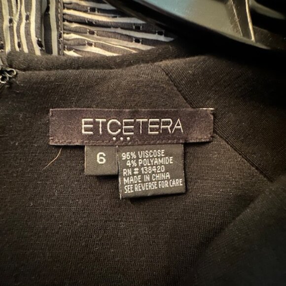 ETCETERA NWT Black Long Sleeve Dress Size 6 - Picture 4 of 4